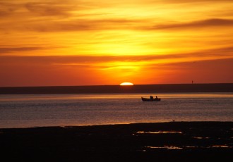 Sonnenuntergang in der Bucht